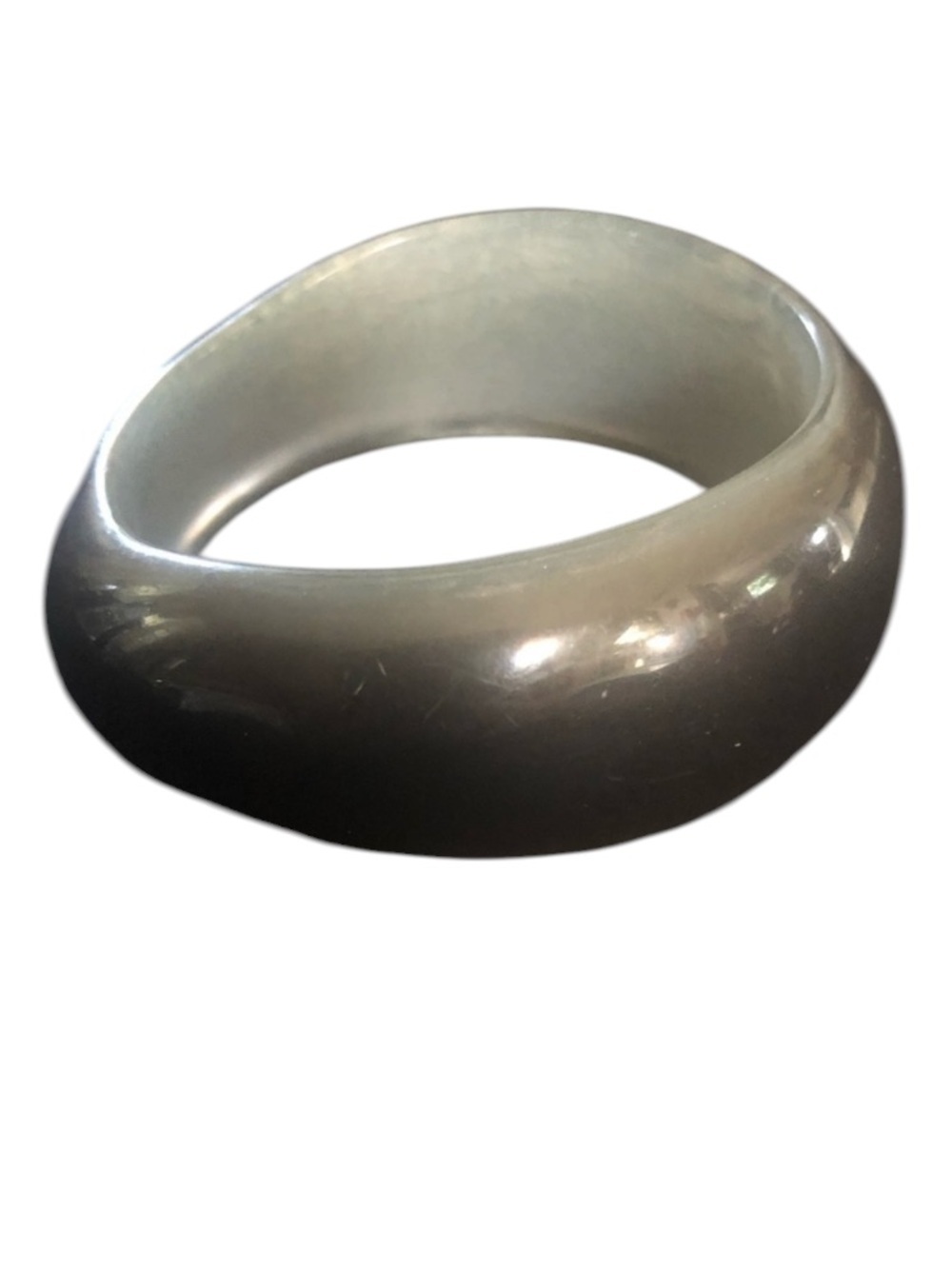 Vintage Dark Gray Wavy Lucite Bracelet